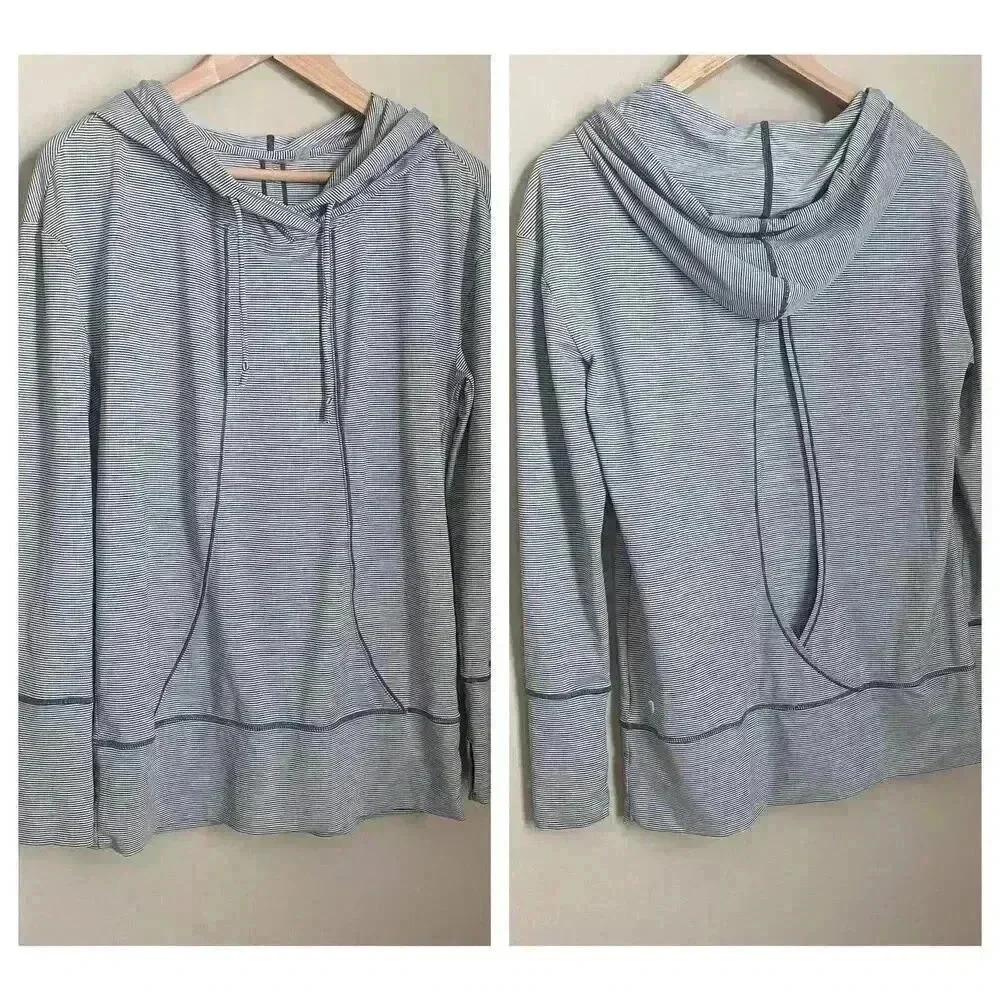 Zella Gray Keyhole Back Lightweight‎ Hoodie Size Small